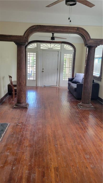177375 N Dorgenois St, New Orleans, LA 70119 - unfurnished living room with plenty of natural light and hardwood / wood-style flooring