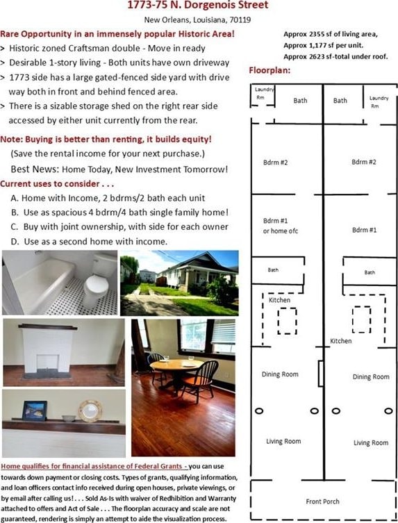 177375 N Dorgenois St, New Orleans, LA 70119 - view of marketing collateral with multiple images