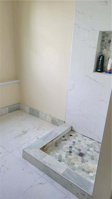177375 N Dorgenois St, New Orleans, LA 70119 - bathroom with a stall shower and marble finish flooring