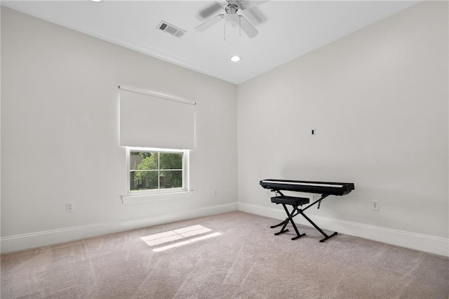412 Aspen Ln, Covington, LA 70433 - spare room featuring carpet flooring, ceiling fan, and recessed lighting