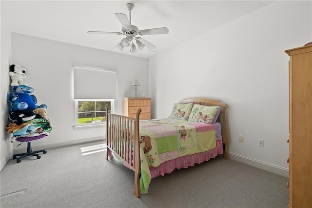 412 Aspen Ln, Covington, LA 70433 - carpeted bedroom featuring baseboards and ceiling fan