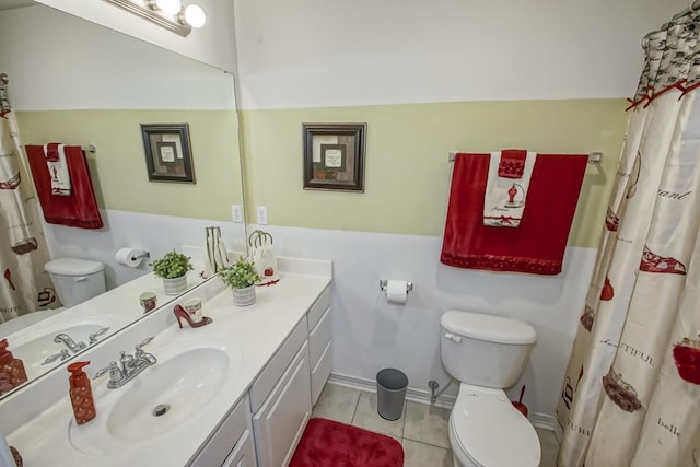 784 Lakeview Ln, Covington, LA 70435 - bathroom with vanity and tile patterned flooring