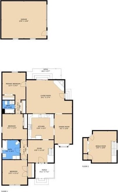3821 Derbigny St, Metairie, LA 70001 - view of floor plan / room layout