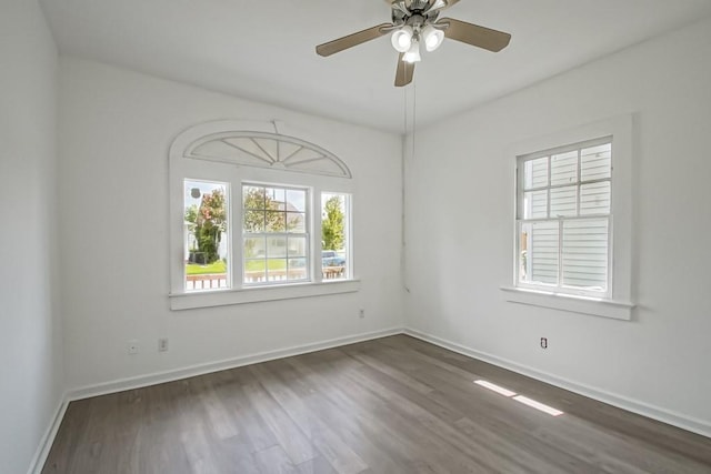 425 Park Blvd, New Orleans, LA 70114 - empty room featuring dark wood-type flooring and a ceiling fan