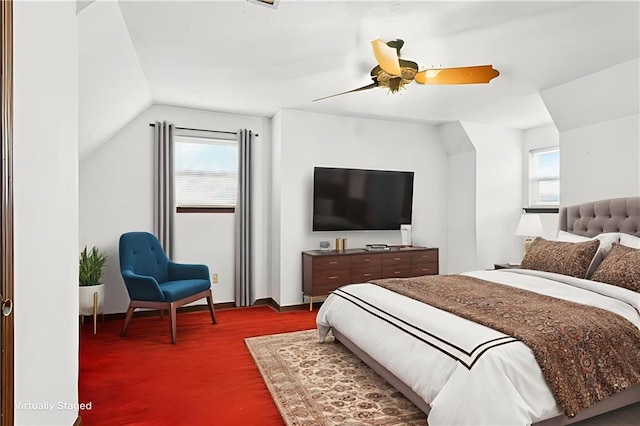 3125 Metairie Ct, Metairie, LA 70002 - bedroom featuring ceiling fan and vaulted ceiling