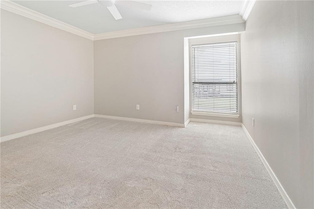 26 Chamale Cv Unit 26, Slidell, LA 70460 - unfurnished room with crown molding, light carpet, and a ceiling fan
