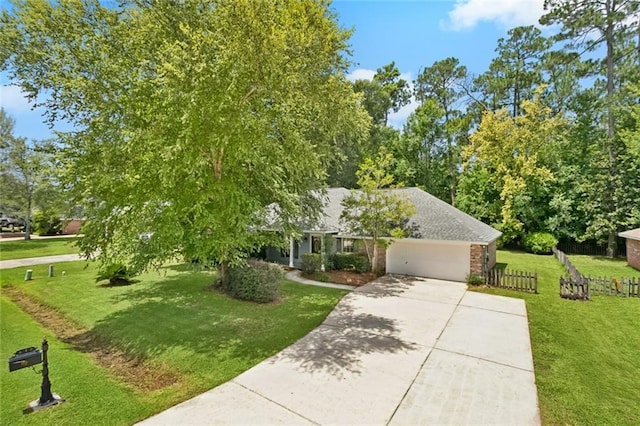 418 Westwood Dr, Mandeville, LA 70471 - view of front of property with a garage and concrete driveway