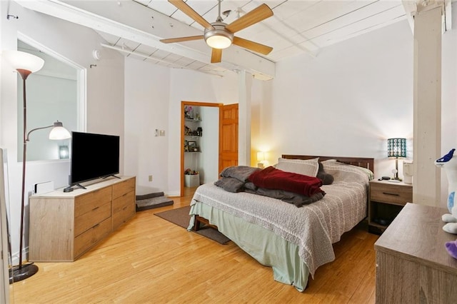 920 Poeyfarre St Unit 326, New Orleans, LA 70130 - bedroom featuring light wood-type flooring and a ceiling fan