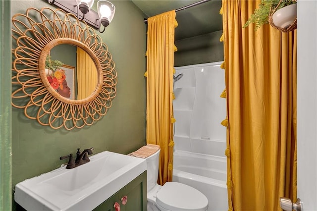 4430 Karen Ave, Jefferson, LA 70121 - full bathroom featuring shower / bath combination with curtain and vanity