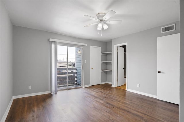 4218 Hessmer Ave Unit 217, Metairie, LA 70002 - unfurnished bedroom with wood finished floors and ceiling fan