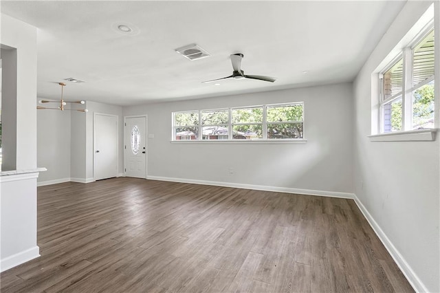 513 Roseland Pkwy, Harahan, LA 70123 - unfurnished room with a ceiling fan and wood finished floors