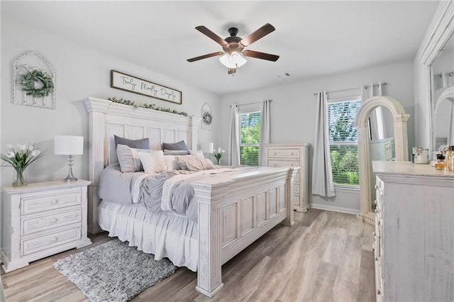16168 S Trace Ext, Ponchatoula, LA 70454 - bedroom with light wood-style flooring and ceiling fan