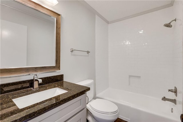 640 Tete Lours Dr Unit 1, Mandeville, LA 70471 - full bath with vanity,  shower combination, and ornamental molding
