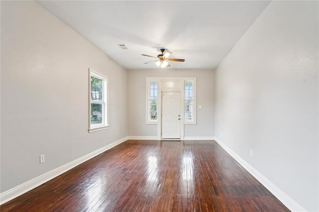 4528-30 Baudin St, New Orleans, LA 70119 - unfurnished room with a ceiling fan and hardwood / wood-style floors