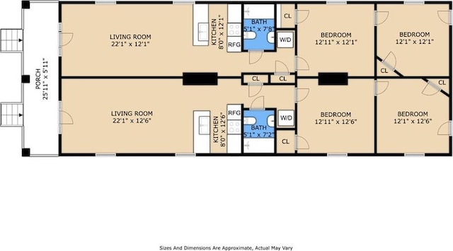 4528-30 Baudin St, New Orleans, LA 70119 - view of home floor plan