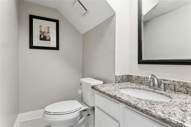 4480 Lennox Blvd, New Orleans, LA 70131 - bathroom with vanity and lofted ceiling