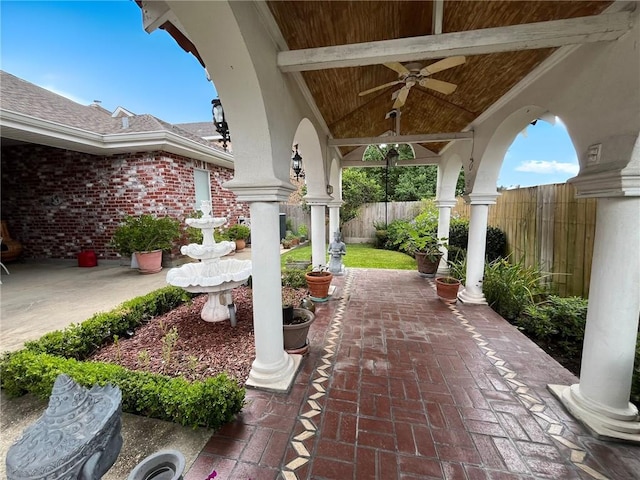 725 Marlene Dr, Gretna, LA 70056 - view of patio featuring a ceiling fan