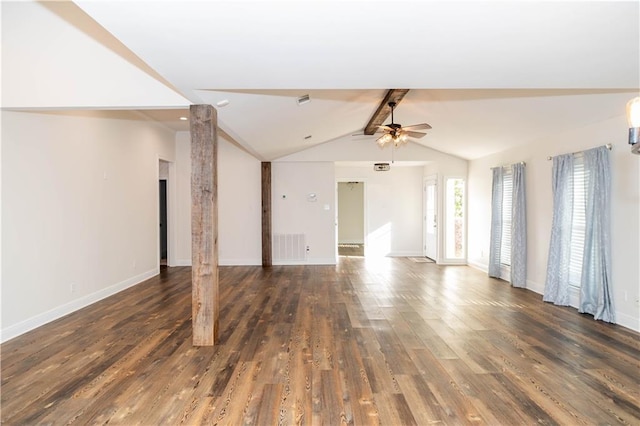 119 Ivy Dr, Covington, LA 70433 - unfurnished living room featuring ceiling fan and wood finished floors