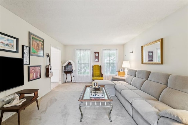 872 Bellemeade Blvd, Gretna, LA 70056 - living area featuring light carpet and a textured ceiling