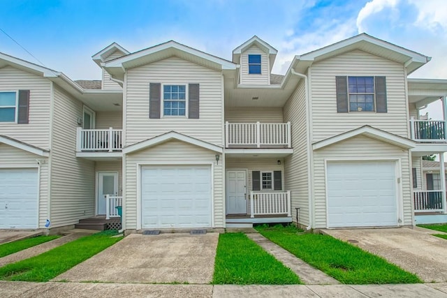 3320 Taft Park Unit C, Metairie, LA 70002 - traditional-style house with a balcony, an attached garage, and driveway