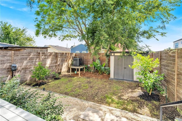 2113 Harmony St, New Orleans, LA 70115 - fenced backyard with a storage shed