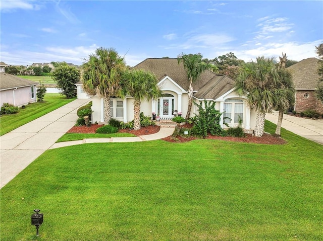 3913 Lake Providence Dr, Harvey, LA 70058 - single story home with driveway, stucco siding, and a front lawn