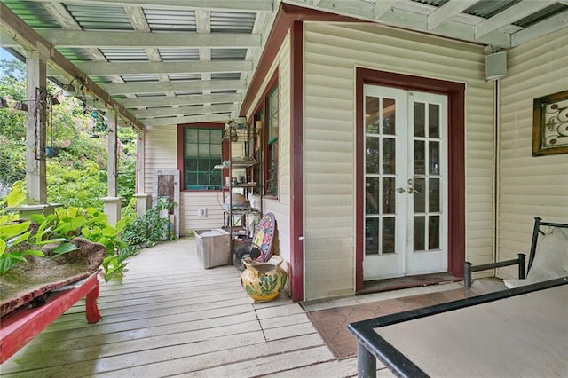 834 Madison St, Gretna, LA 70053 - wooden terrace featuring french doors