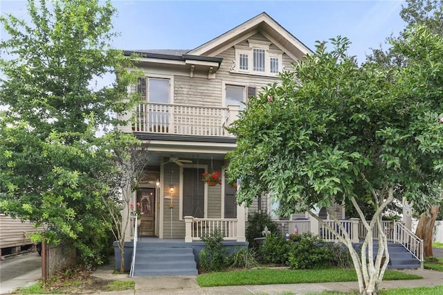 1203 Constantinople St Unit 1, New Orleans, LA 70115 - view of front of house with a balcony and covered porch
