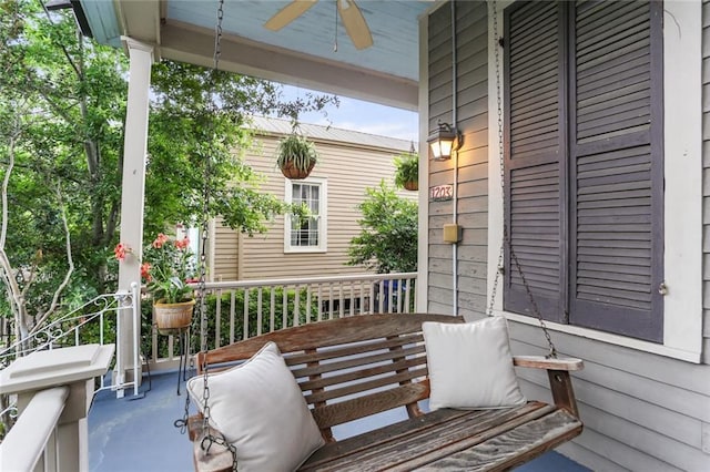 1203 Constantinople St Unit 1, New Orleans, LA 70115 - covered porch with a ceiling fan