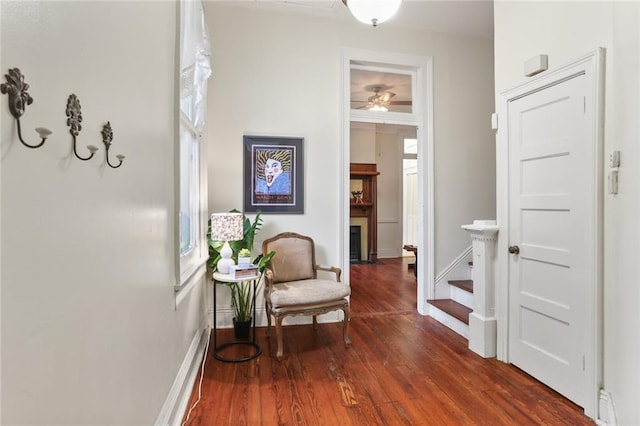 1203 Constantinople St Unit 1, New Orleans, LA 70115 - corridor featuring wood finished floors and stairway