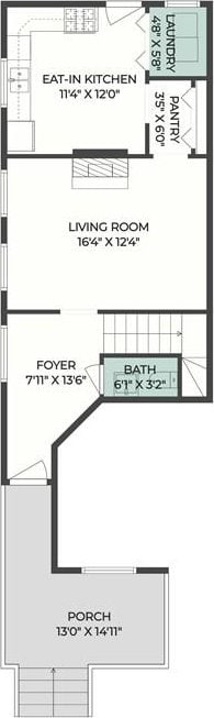 1203 Constantinople St Unit 1, New Orleans, LA 70115 - view of floor plan / room layout