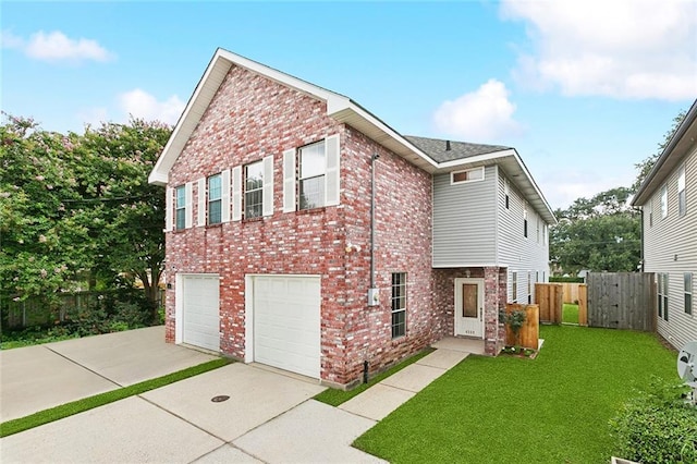 4339 Anthony St, Metairie, LA 70001 - view of front facade with concrete driveway, brick siding, and a garage