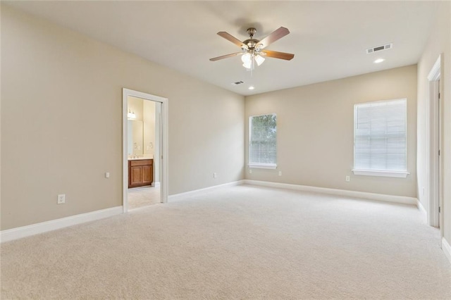 4339 Anthony St, Metairie, LA 70001 - spare room featuring ceiling fan and light carpet