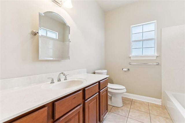 4339 Anthony St, Metairie, LA 70001 - bathroom with vanity, a bathtub, and tile patterned floors