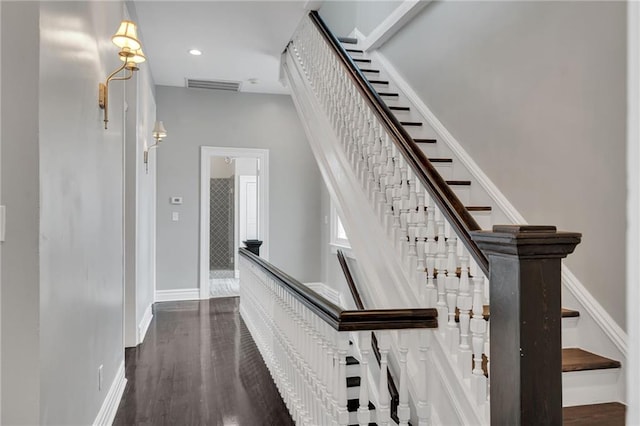 5349 Prytania St, New Orleans, LA 70115 - staircase with wood finished floors