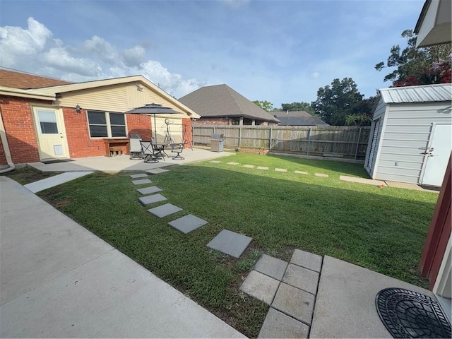 1620 Kent Ave, Metairie, LA 70001 - fenced backyard with a patio and a storage unit