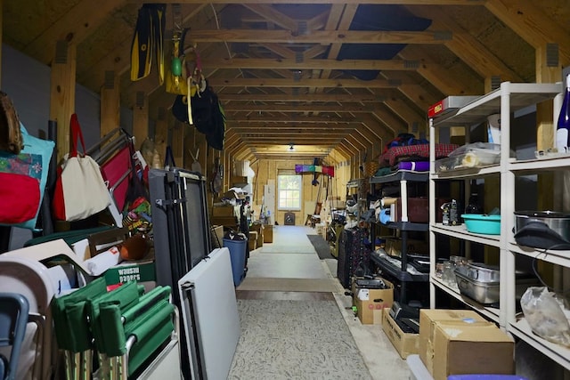 view of storage area