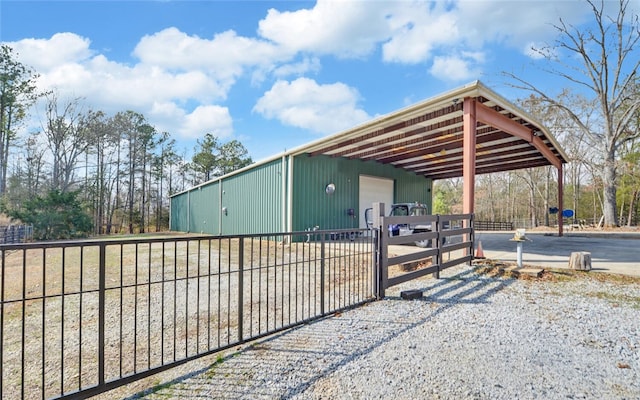 exterior space with a carport