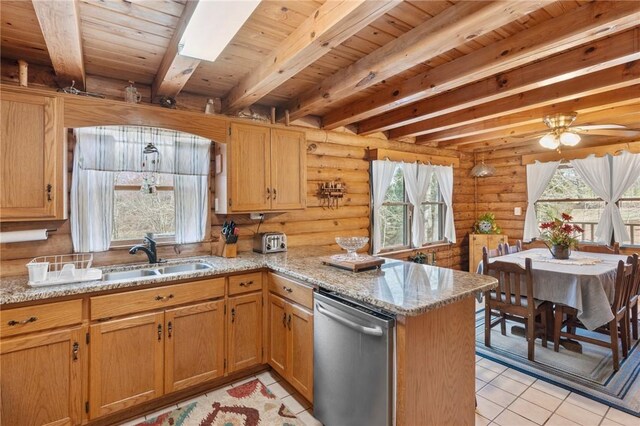 728 Tall Oak Trl, Seneca, SC 29678 - kitchen featuring dishwasher, a healthy amount of sunlight, and sink