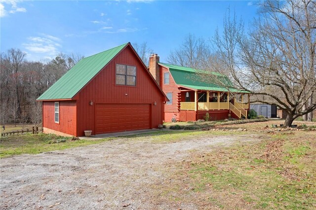 728 Tall Oak Trl, Seneca, SC 29678 - cabin with an outbuilding and a garage