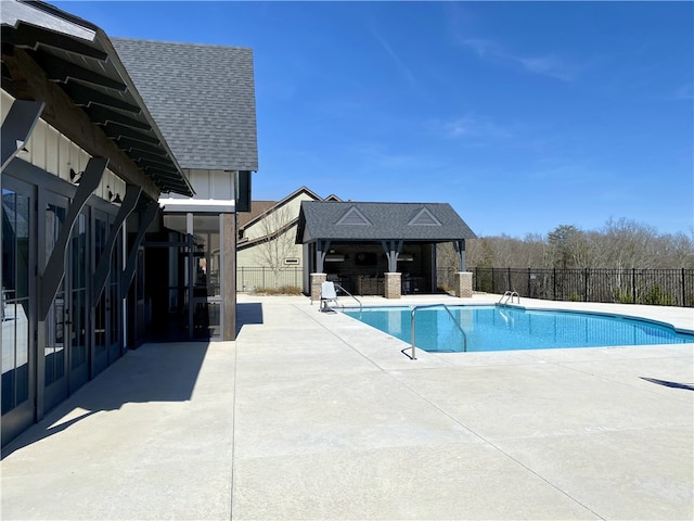 view of pool featuring a patio area