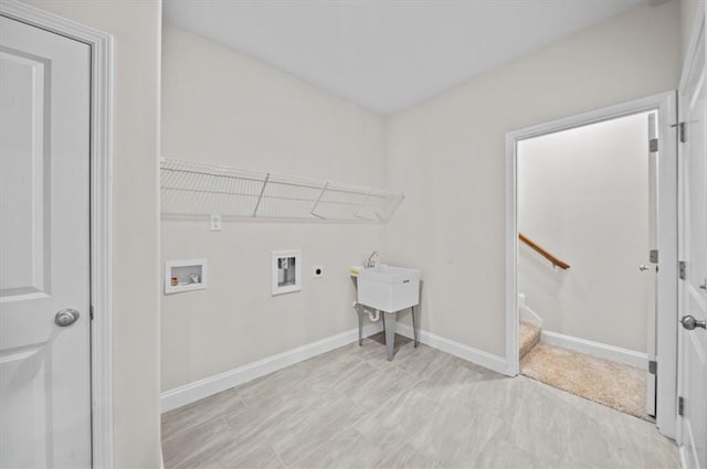 170 Preston Ridge Dr, Seneca, SC 29672 - clothes washing area with electric dryer hookup, hookup for a washing machine, baseboards, and laundry area