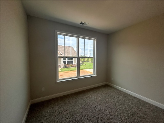 spare room featuring carpet