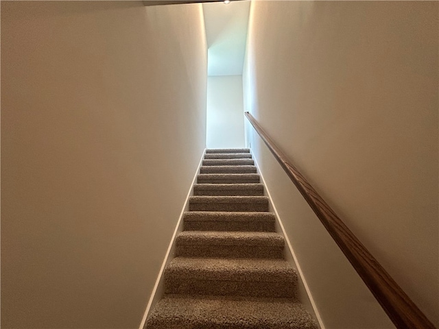 stairway with carpet