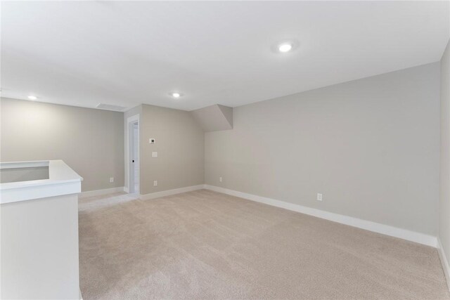 305 Breakwater Ln, Seneca, SC 29678 - spare room featuring light colored carpet, recessed lighting, and baseboards