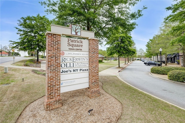 view of community sign