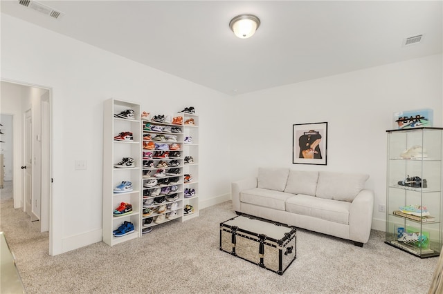 view of carpeted living room