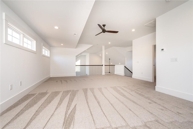 1230 Melton Rd Unit 211, West Union, SC 29696 - unfurnished living room with recessed lighting, a ceiling fan, and carpet floors