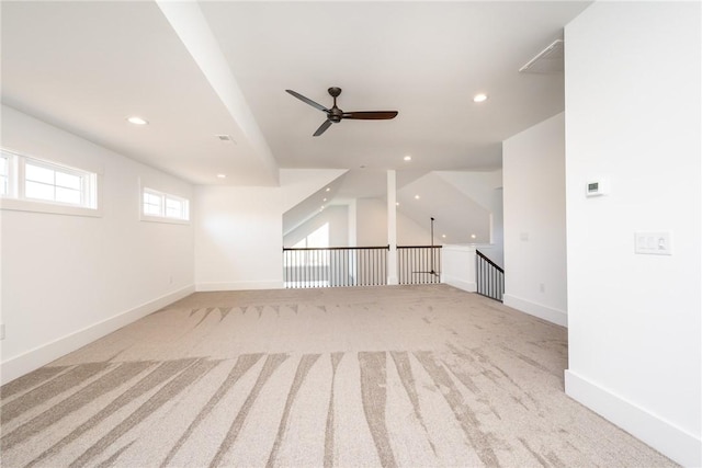 1230 Melton Rd Unit 211, West Union, SC 29696 - interior space with recessed lighting, light carpet, and ceiling fan