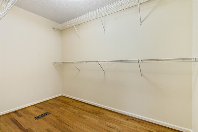 spacious closet featuring hardwood / wood-style floors